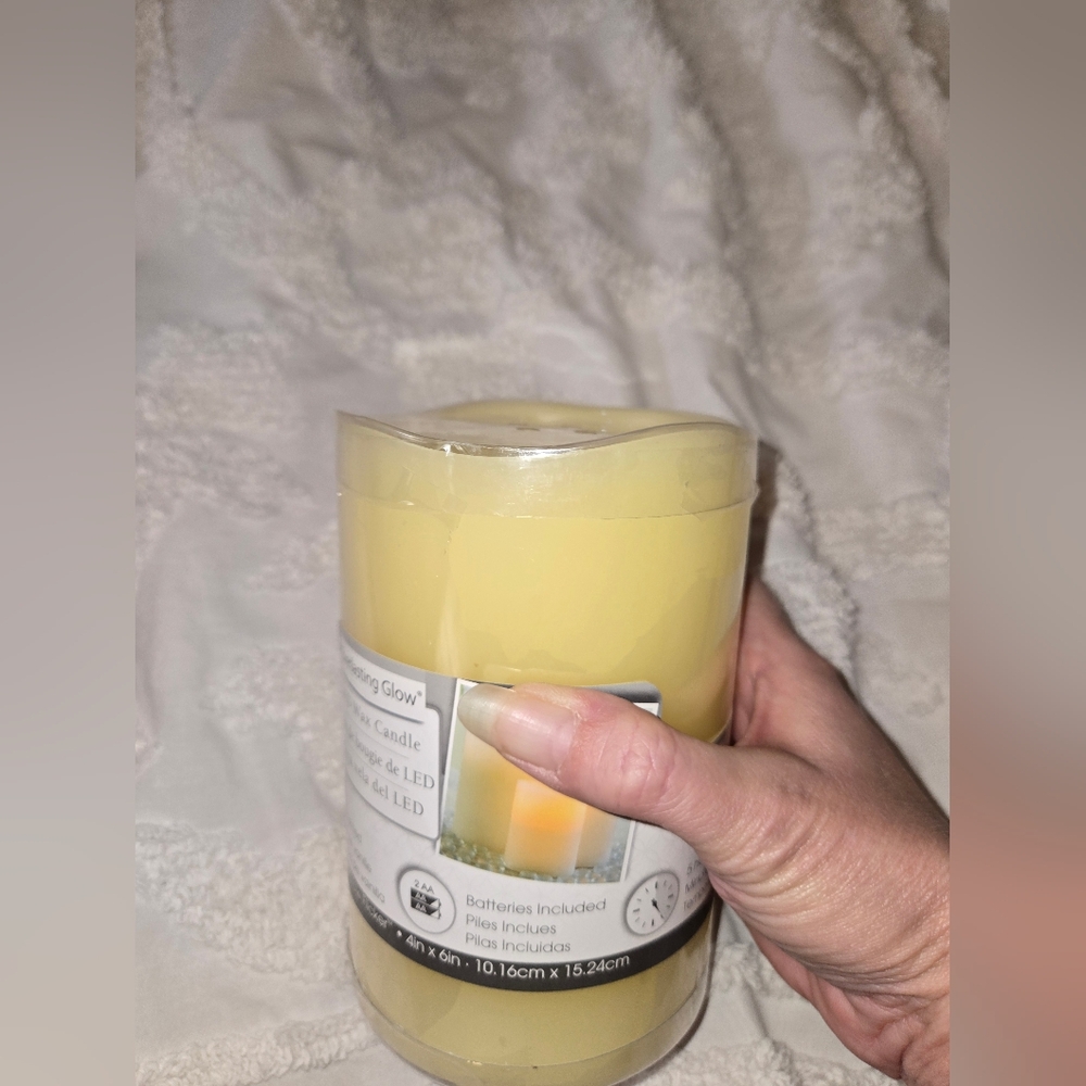 NWOT Gerson Everlasting Glow Flameless LED Candle Off White Vanilla Scented - Picture 9 of 11